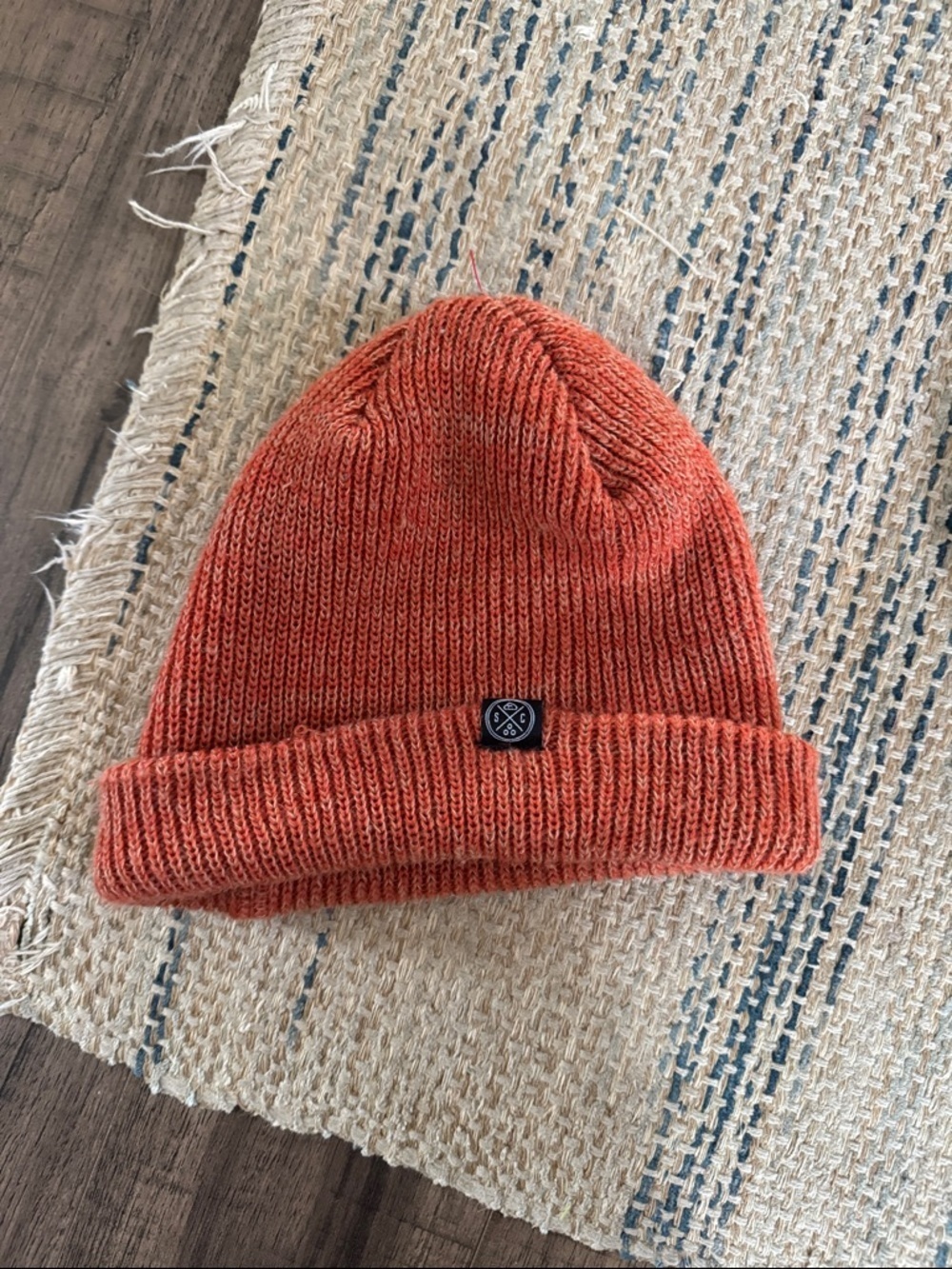Neff Orange Ribbed Knit Beanie